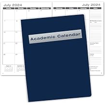 Elan Publishing Company Academic Calendar - 13 Months July 2024 - July 2025 7" X 10" Saddle-Stitched Dated for 2024-2025 Academic Year Blue