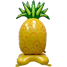 Standing Pineapple Shaped Foil Balloon Large Tropical Fruit Balloon | For Summer Mexican Themed Baby Shower Birthday Party Decoration