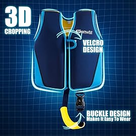 Toddler Boy Swim Training Vest - Genwiss Kids Swim Float Vest for 5-7 Years Infant Fit 38-55 lbs, Size Large, Blue