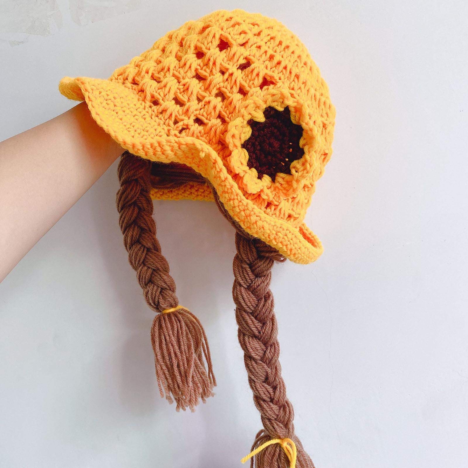 GHBOTTOM Cute Handmade Knitted Baby Girl Twist Braid Hat Infant