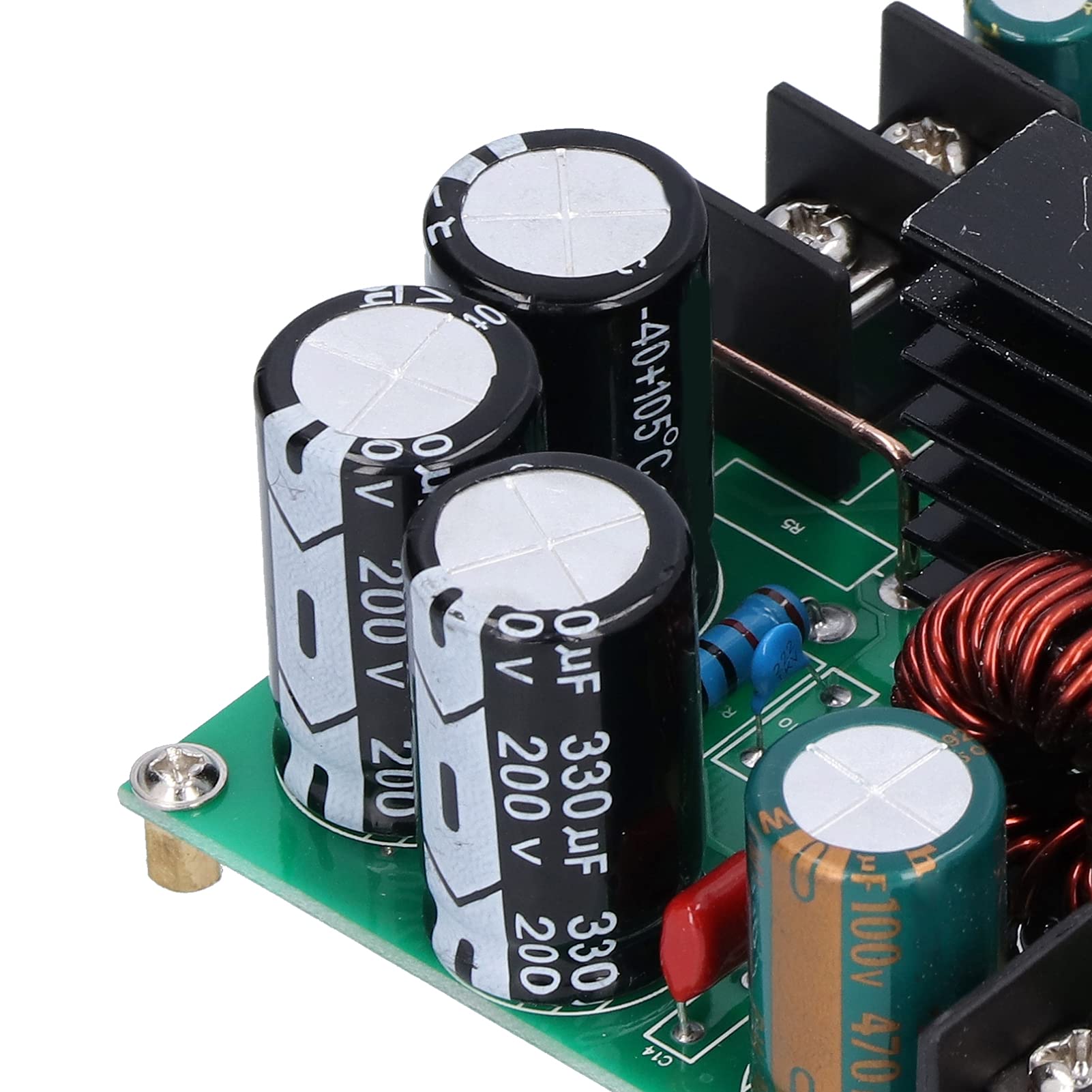 Moduł wzmacniający Wyświetlacz cyfrowy Konwerter regulatora napięcia Regulowany zasilacz z wentylatorem chłodzącym do projektów DIY dla elektroniki 110 x 96 x 46 mm