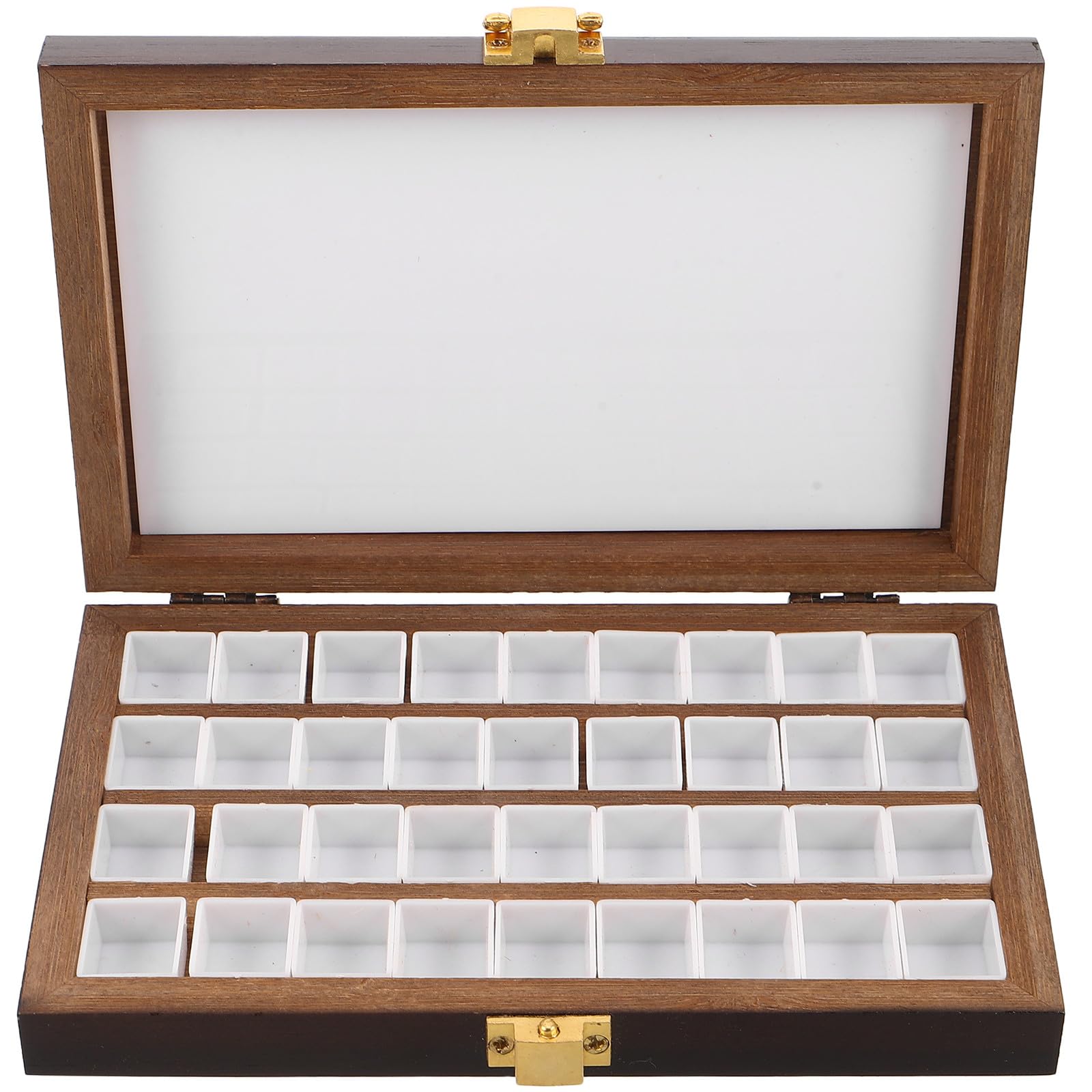 Palette peinture aquarelle Healvian anti mélange boîte bois nomade