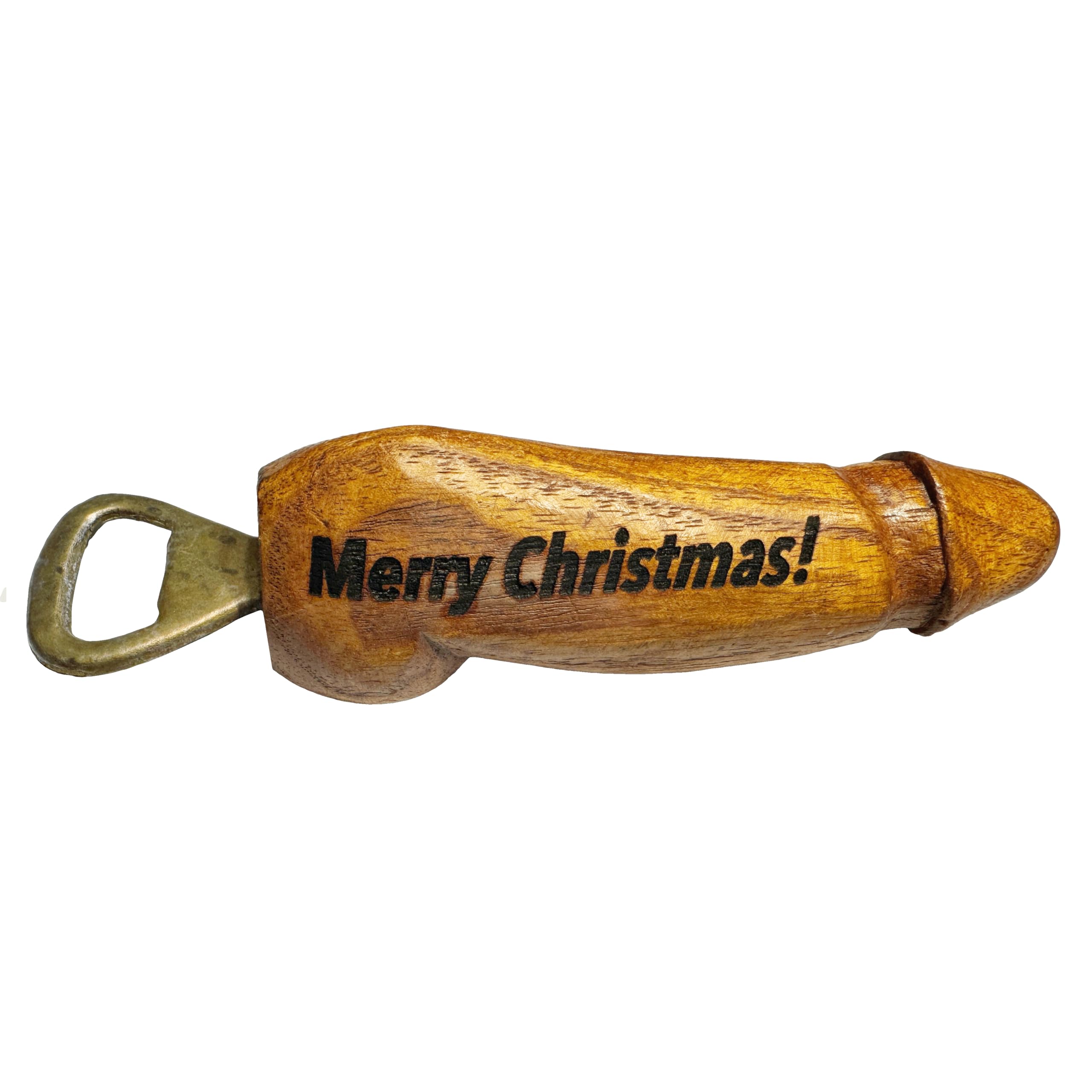 Personalised Wooden Bottle Opener, Custom Engraving, Handcrafted, Funny & Party Gift Bottle Opener (Brown, 6 inches)