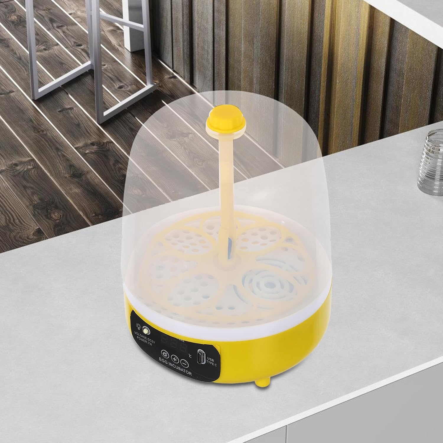 HANABASS Automatic Egg Incubator for Hatching 4-egg Portable Poultry Incubator with Humidity and Temperature Control USB Powered for Home Farm Use