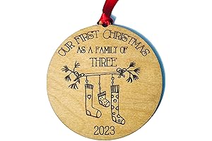 Celebrate Your First Christmas as a Family of Three with this Unique and Special Ornament