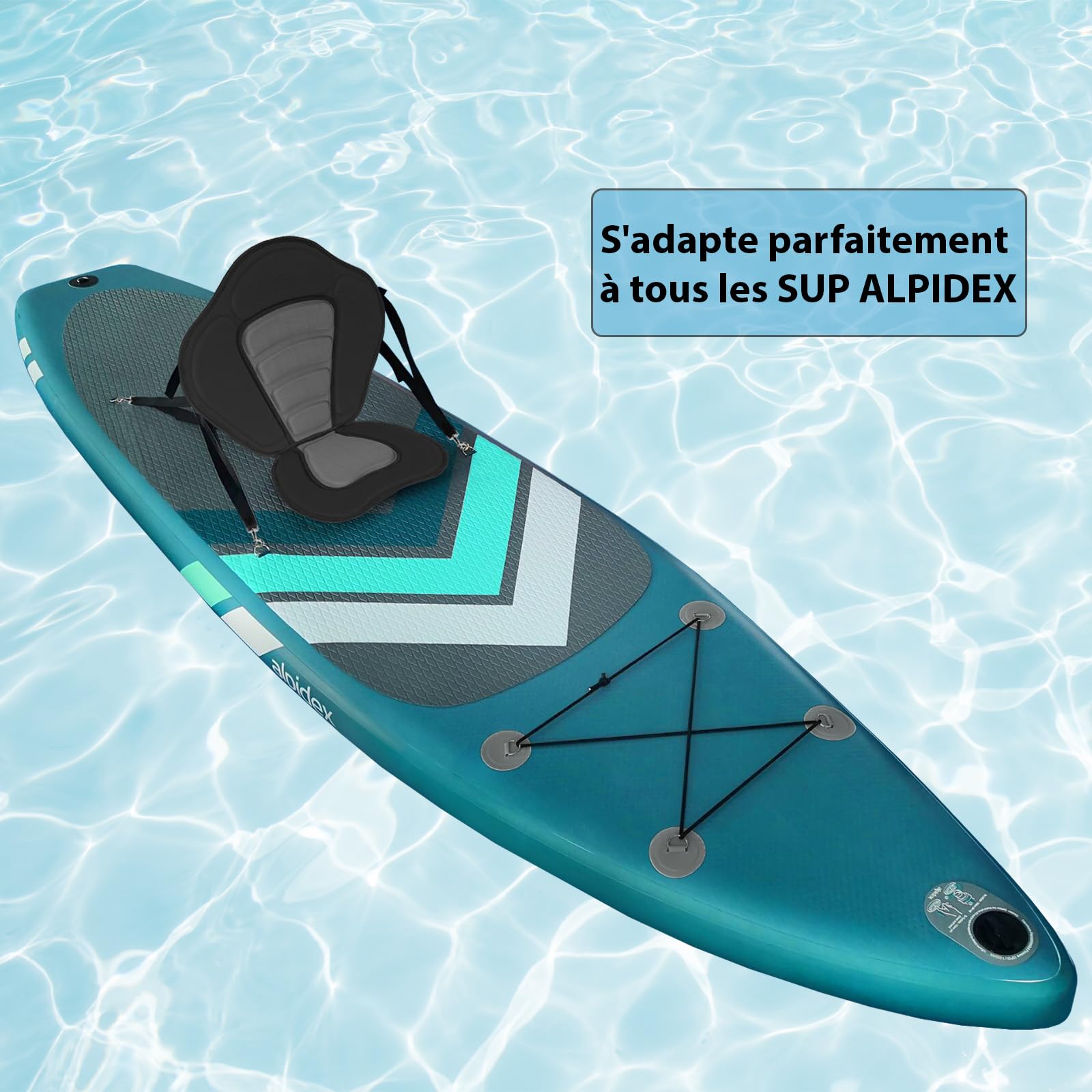 ALPIDEX Siège Kayak Planches Gonflables Sangles Robustes Assise Universelle Sup Siege Paddle
