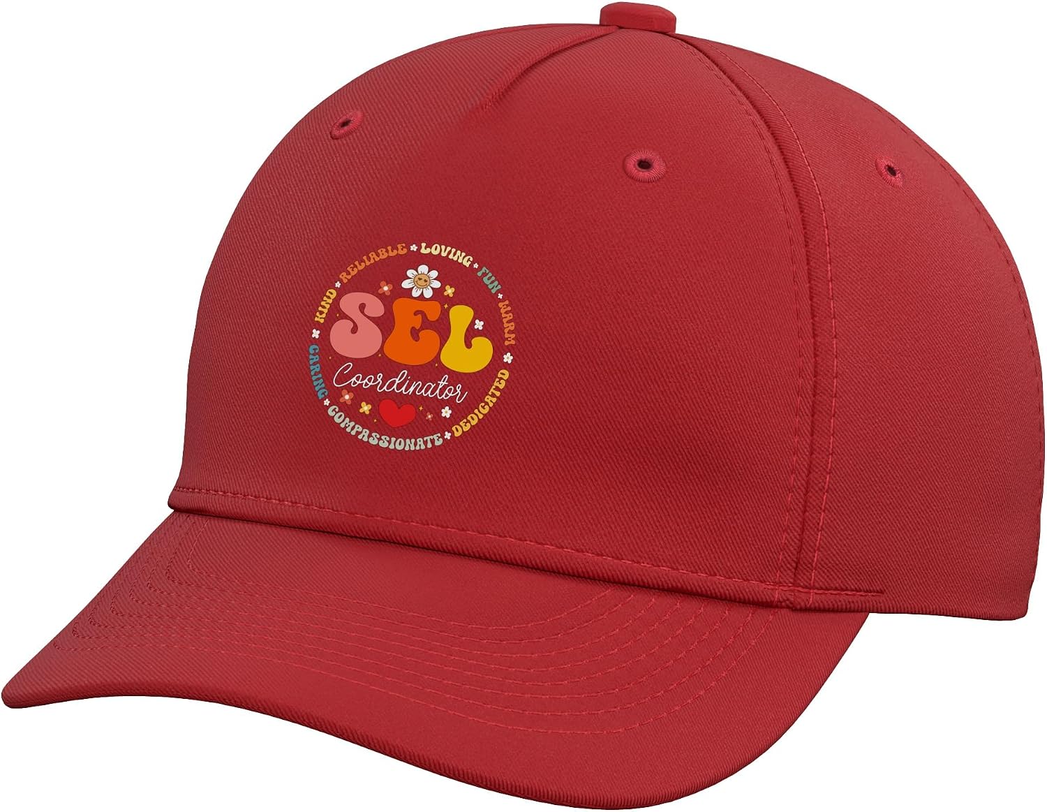 Groovy Social Emotional Learning Teacher SEL Coordinator Adjustable Baseball Hat