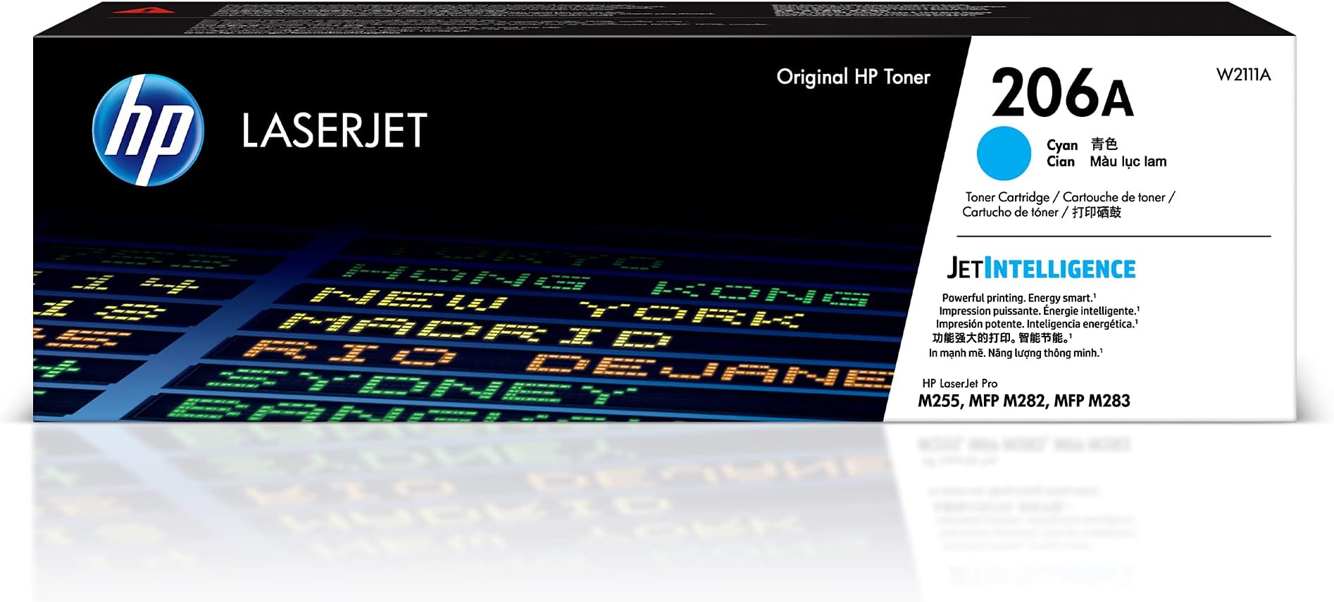 HP 206A Cyan Toner Cartridge | Works with Color LaserJet Pro M255, MFP M282, M283 Series | W2111A