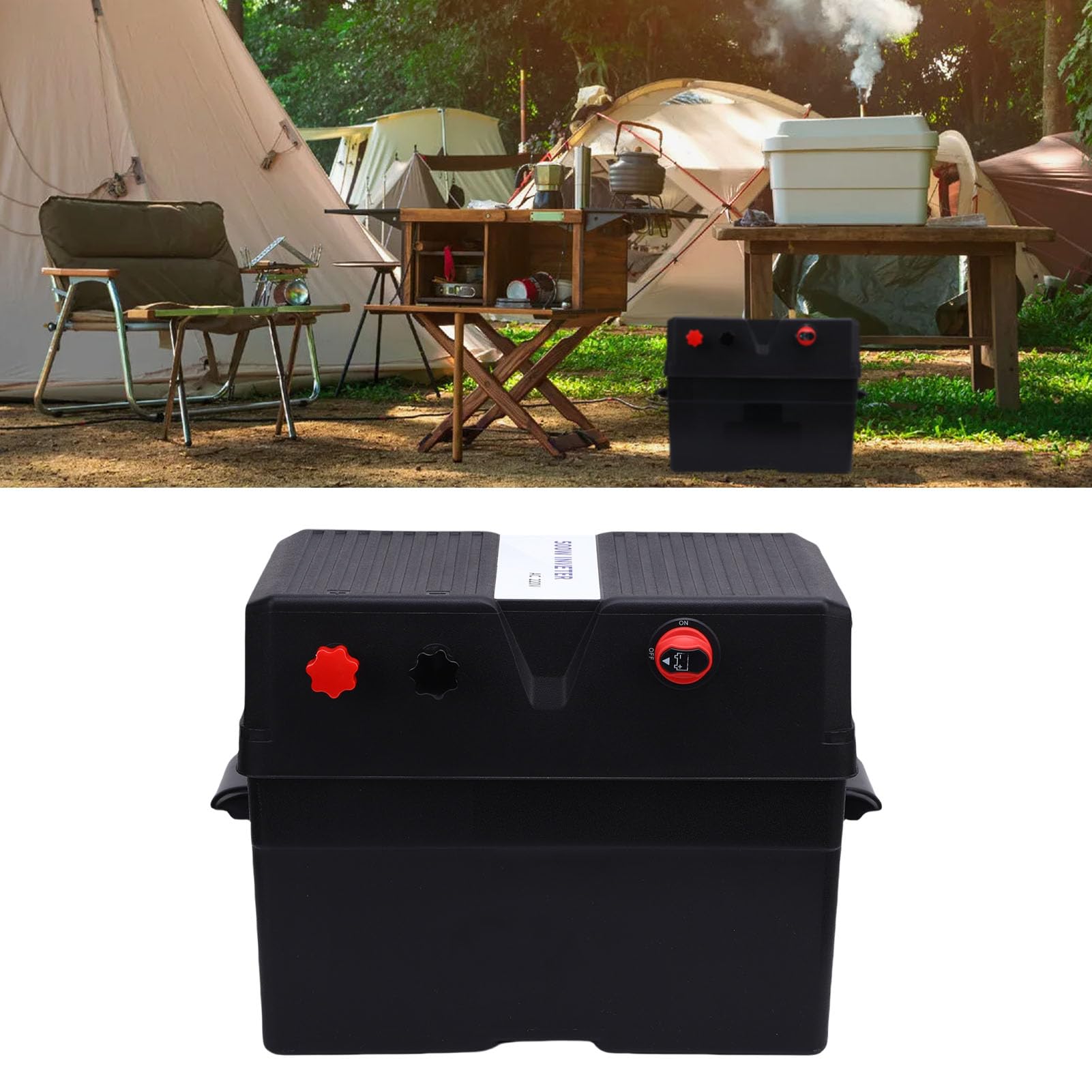 aqxreight Smart Battery Box Downowy Pudełko w Przenośne Pudełko na Akumulator łodzi Wysoka wydajność do Trolling Motor RV Solar Panel