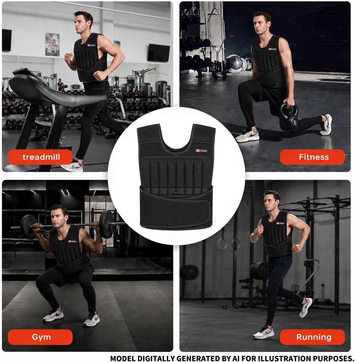 Up to 22lbs Adjustable Weighted Vest with Steel Plates for Men and Women – Weight Vest for Rucking, Walking, Running, Strength Training & Calisthenics