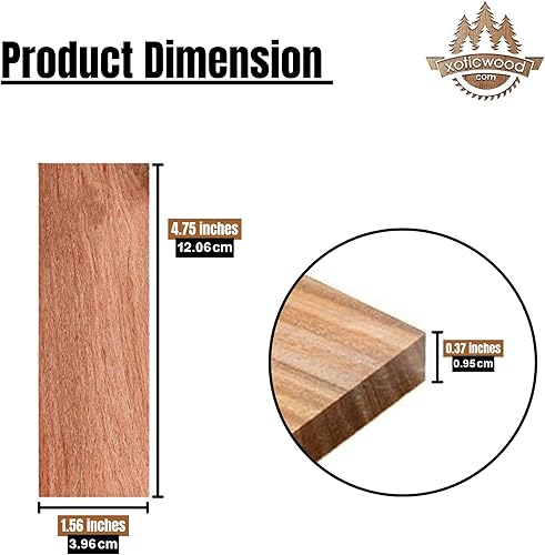 Vista 14 de IECAP LLC Bookmatched - Básculas de mango de cuchillo de boj - Materiales de mango de cuchillo - Básculas de madera natural para manualidades - Boje