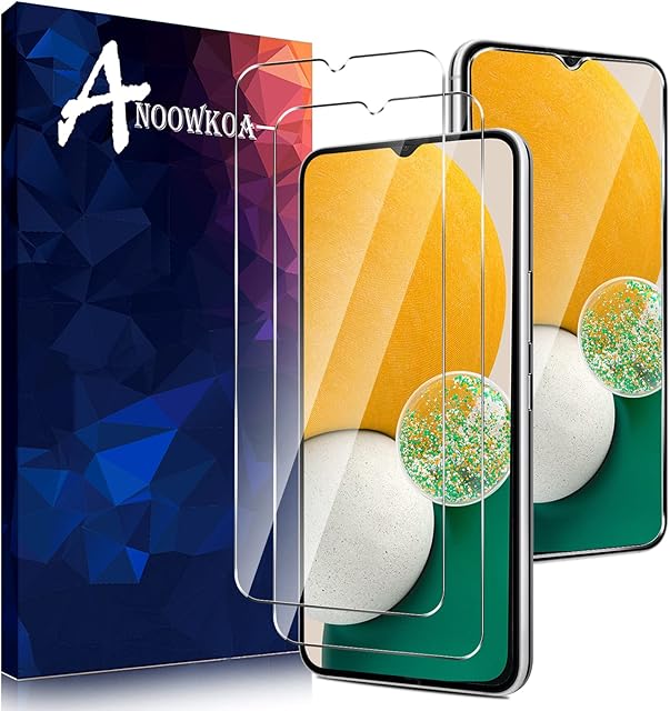 Anoowkoa [2 Pack 0.26mm Premium Compatible with Samsung Galaxy A12/A13 Screen Protector Tempered Glass Film Guard Cover-Genuine Glass-One-Push Super Easy Installation