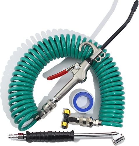 Miniatura 9 de Kit de Pistola de Soplado de Aire de Servicio Pesado Kit de Pistola de Soplado de Asiento de Aire para Camión Semi con Manguera de Aire con Bobina