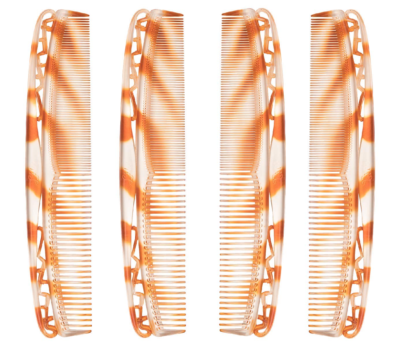 Lily Cellulose Acetate Dressing Hair Combs For Women, Pack of 4 MULTI-image-42