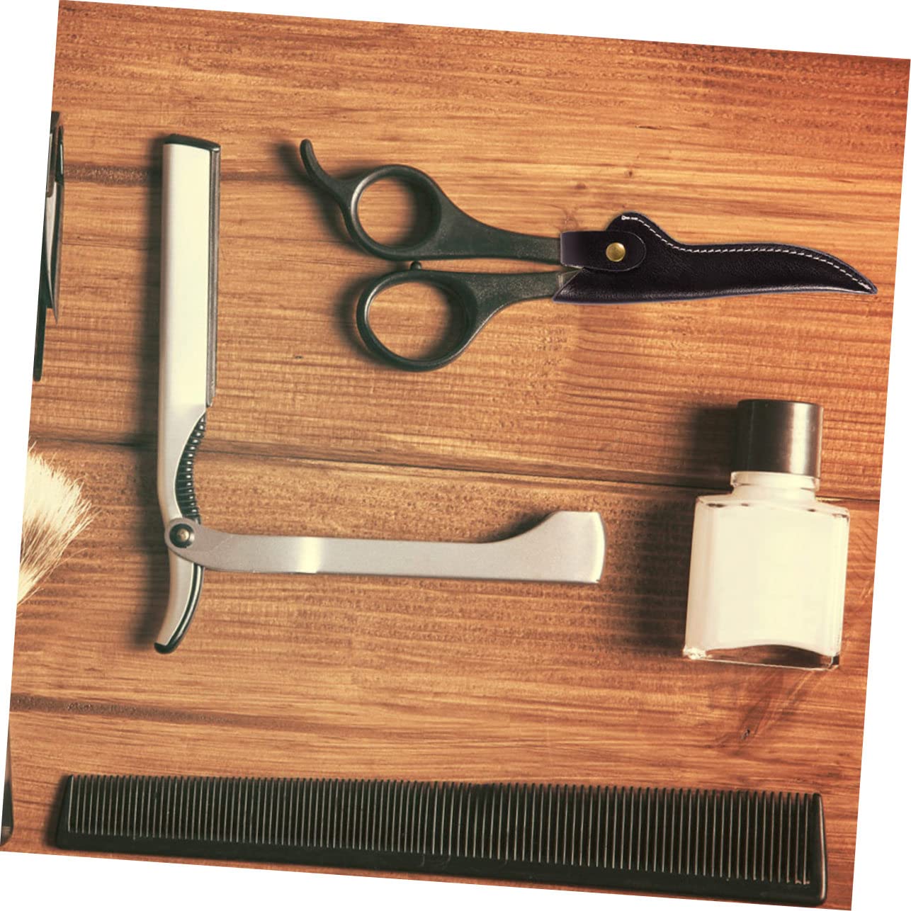 Angoily 2pcs Hair Case for Barber Pu Scissor Protective Cover Hair Salon Supply Safety Sheath Bag