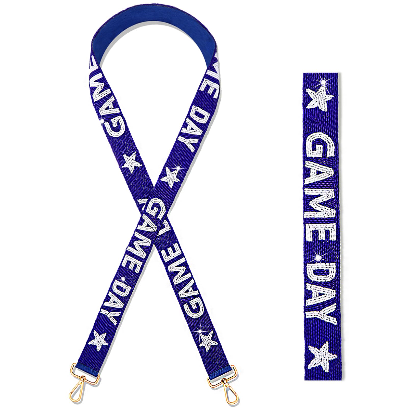 Beaded Purse Strap Football Game Day Purse Strap Stadium Clear Handbag Replacement Straps Red Black Crossbody Bag Strap Football Accessories Game Day