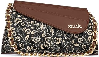 ZOUK Rhea Kapoor Baguette for Women | Shoulder Bag with Golden Chain | Stylish Baguette Purse for Brunch & Casual Outings... Price In India