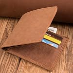 Engraved Genuine Leather Man Wallet - Personalized RFID Blocking Bifold Stylish Brown Wallets to My Man Brithday Father's Valentine's Day Gifts
