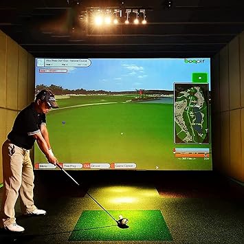 4 Sizes, Indoor Golf Simulator For Home & Commercial USE, Includes HD Impact Screen, Suitable For USE With All Golf Launch Monitors For Golf TrainingSize3x4m/9.8x13ft