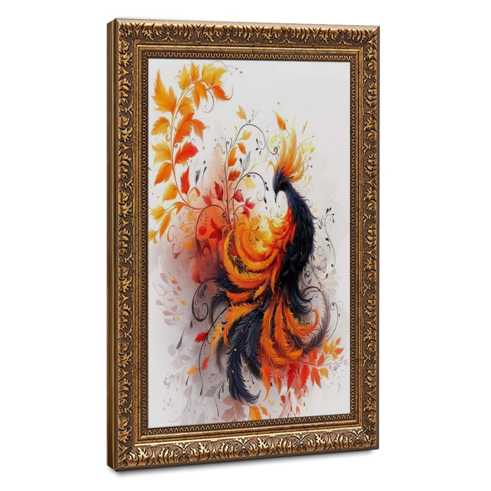 Bareronor Phoenix Mythical Fiery Bird Canvas Poster Bedroom Decor Landscape Office Room Decor Gift 20" L X 30" W