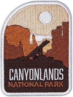 Vagabond Heart Canyonlands National Park Iron On Patch - Travel Badge - Sew On or Iron On Applique for Jeans Hats Bags - Hiking Souvenir for Backpack or Jacket - Gift for Travelers - 2.75 inch