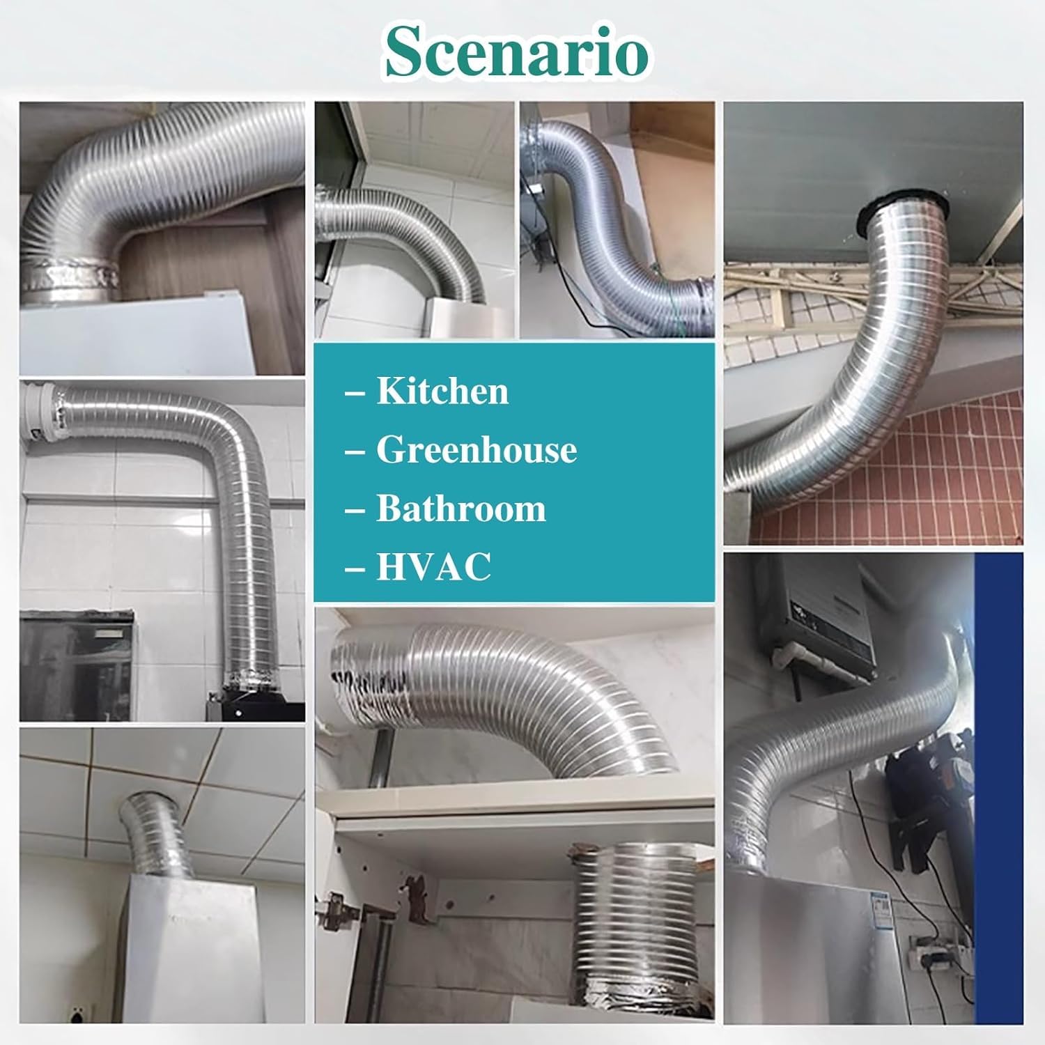 Manguera De Ventilación De La Secadora Ventilación Exterior para Baño Extractor De Aire con Tubo De Extensión, Manguera De Conducto De Escape De Ventilaci, 1.5 M(5ft), D 170mm(6 3/4")