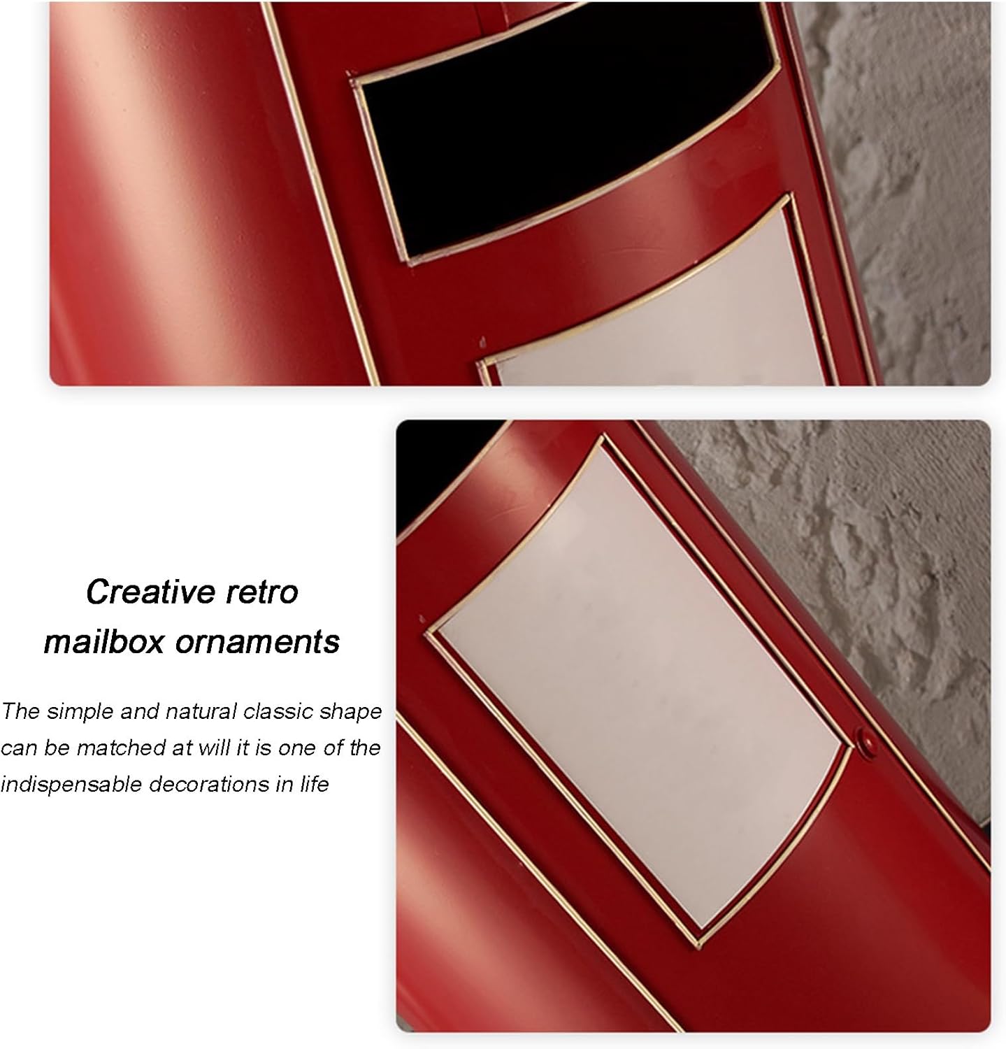 Iron Cylindrical Mailboxes, Large Capacity Vertical Mail Boxes, Retro Creative Mailbox, Storage Bucket Letter Box Decoration Ornaments