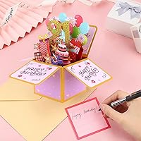 Vista 52 de Tarjeta de cumpleaños número 18 – Tarjeta de cumpleaños encantadora para niñas que cumplen 18 años – Ideal para hijas, nietas y sobrinas