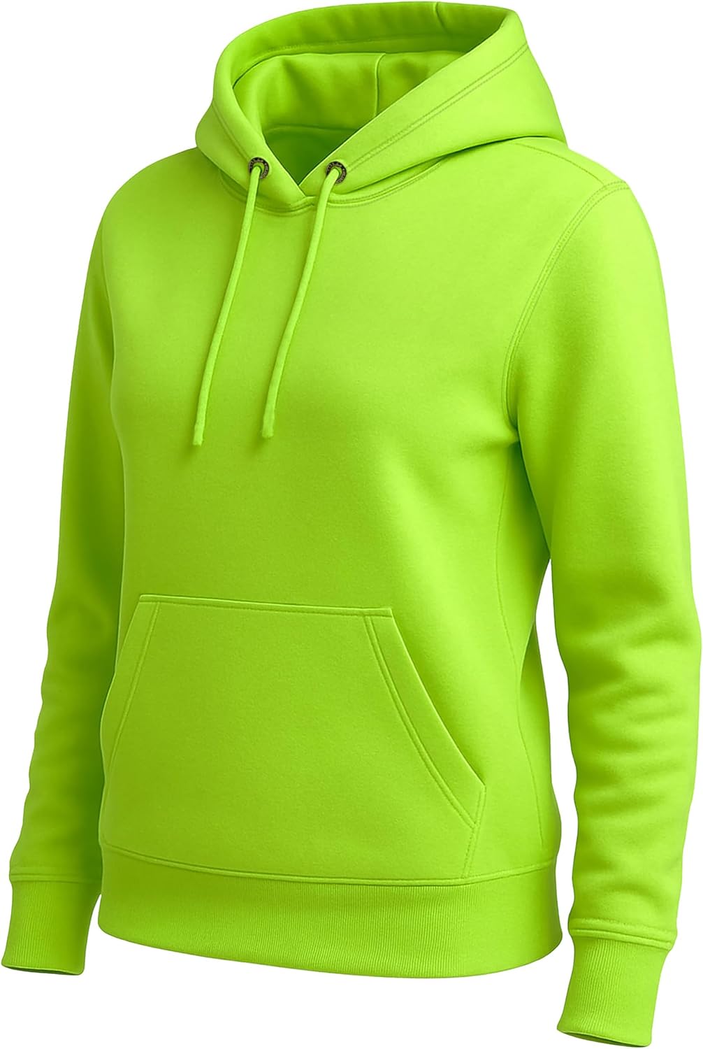 URBAN BUCK Womens Neon Pullover Hooded Sweatshirt Casual Long Sleeves High Visibility Lightweight Athletic Women Hoodie