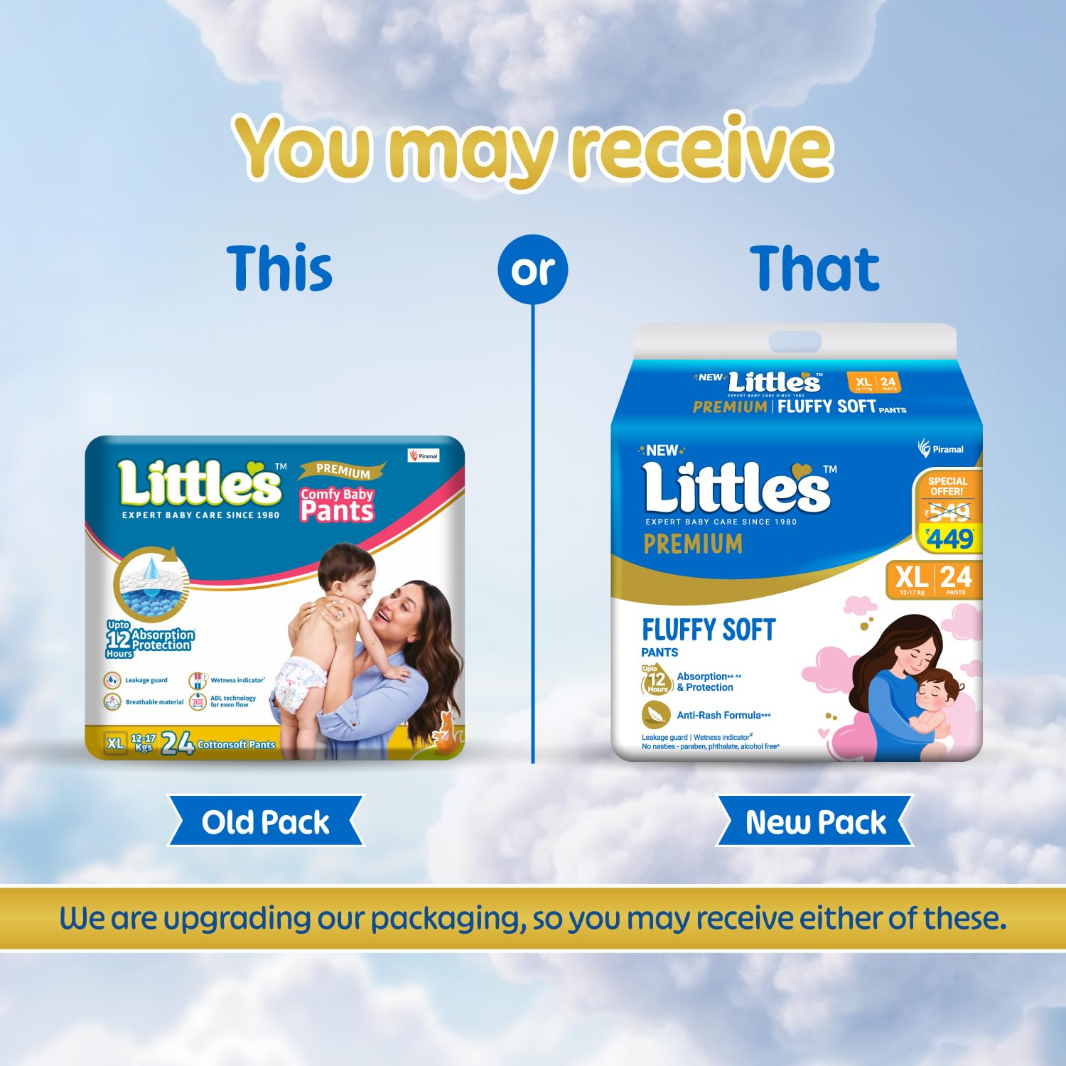 Little's premium baby diaper XL size (extra large) pants style | 12-17 kg | 24 count - 1 pack of 1 | Leakage guards, weightness indicator and 12 -hour absorption with CotonSoft Baby Diapers Little's premium baby diaper XL size (extra large) pants style | 12-17 kg | 24 count - 1 pack of 1 | Leakage guards, weightness indicator and 12 -hour absorption with CotonSoft Baby Diapers