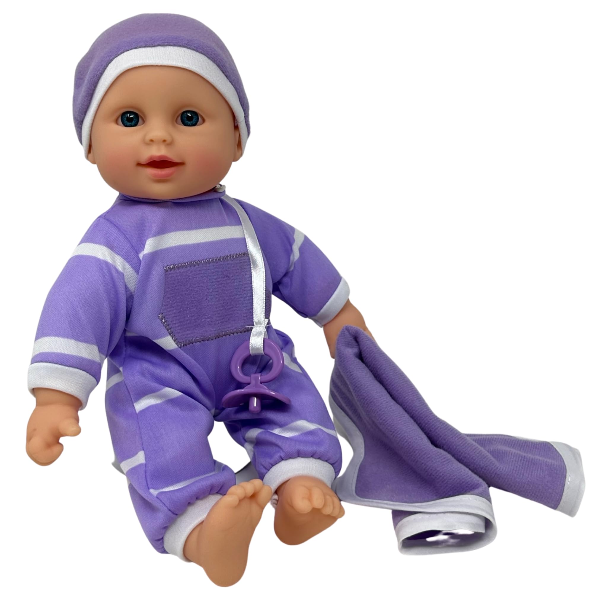 THE NEW YORK DOLL COLLECTION11 inch Soft Body Baby Doll in Gift Box - 11" Baby Doll Toy for Kids, Boys, Girls and Toddlers - Baby Doll Pacifier Accessory & Blanket Included
