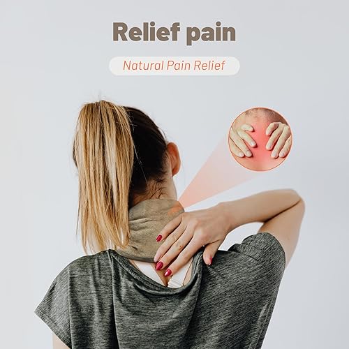 Miniatura 3 de Bufanda térmica eléctrica, almohadilla térmica para el cuello para aliviar el dolor de cuello, envoltura portátil para el cuello con banco de