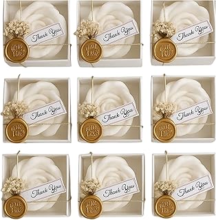White Rose Petal Soy Wax Candles in Bulk – Rose Candle Wedding Favors fo...