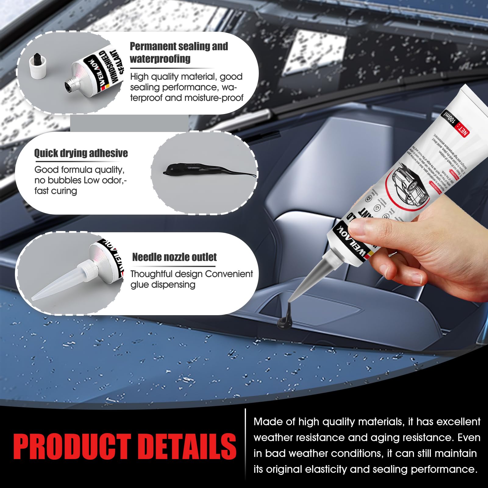 Sigillante Per Parabrezza Per Auto, Adesivo Per Vetri - Foto 10