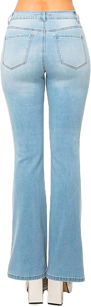 WAX JEAN Women's High Waisted Slim Bootcut Jeans, Light, 1 at
