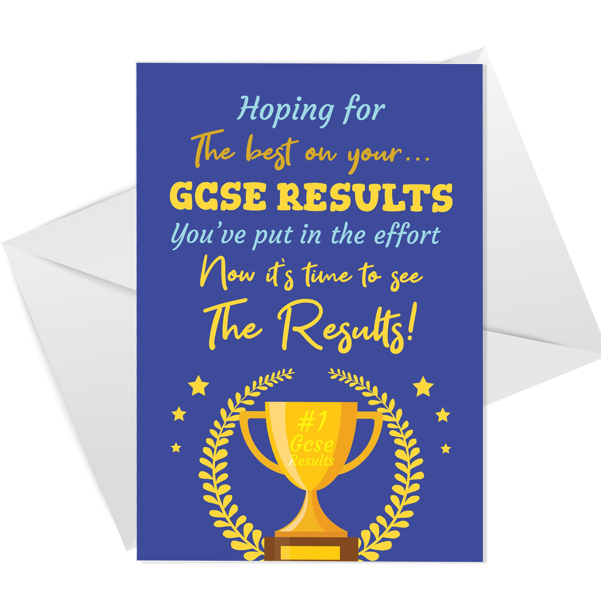 RED OCEAN GCSE Results Day GOOD LUCK Cards For Daughter Son Granddaughter Grandson From Mum Dad Nan GCSE Results Card With Envelope A6 Greetings Good Luck Cards