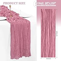Vista 292 de Showgeous 10 Pack Baby Pink Cheesecloth Table Runner 10FT Long Semi-Sheer Gauze Table Runner Boho or Rustic Wedding Decor for Wedding Decor Arch