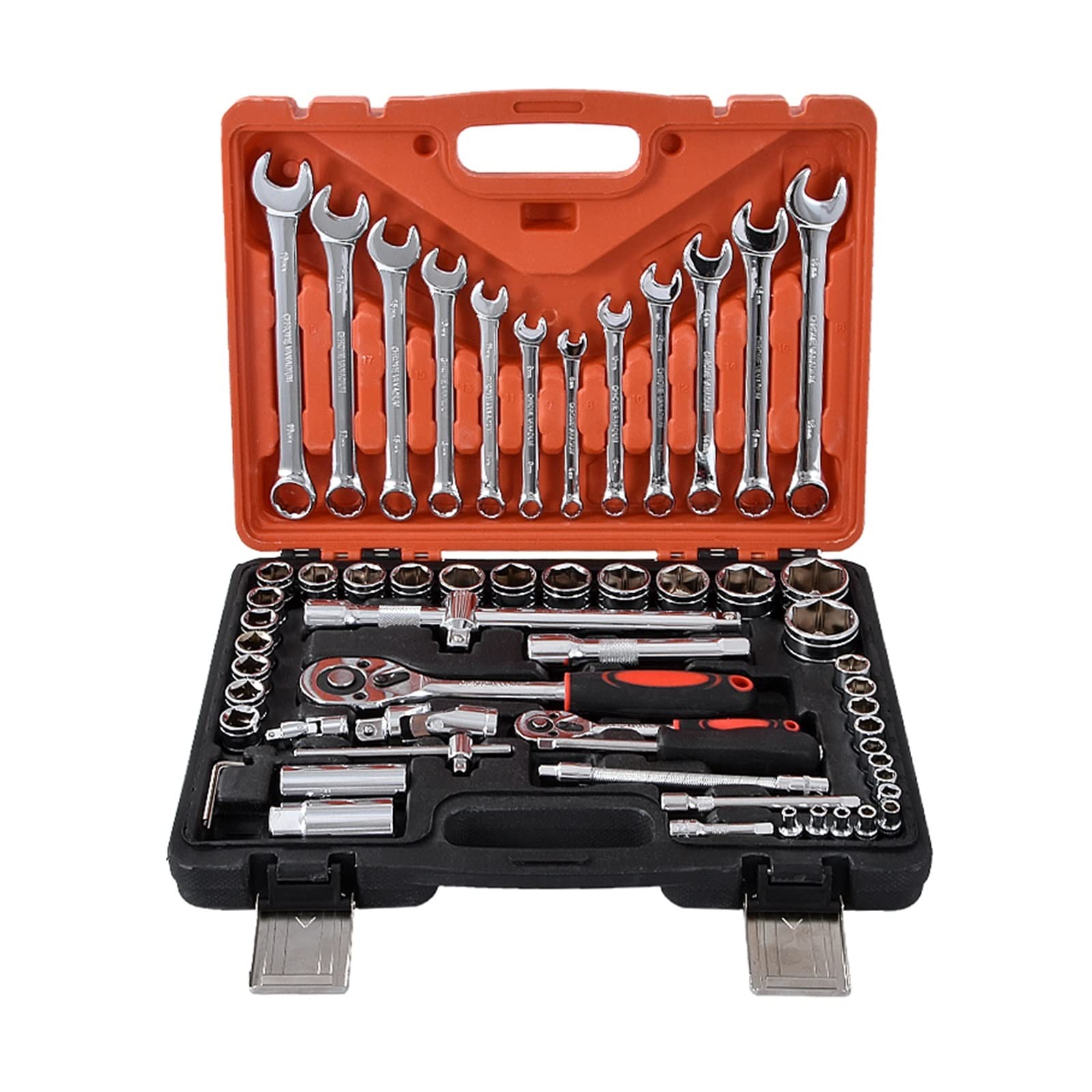 Jeu de clés à douille 61 pièces/ensemble Kit d'outils de Service de réparation de Machine de bateau de voiture avec cliquet robuste 61 pièces/ensemble