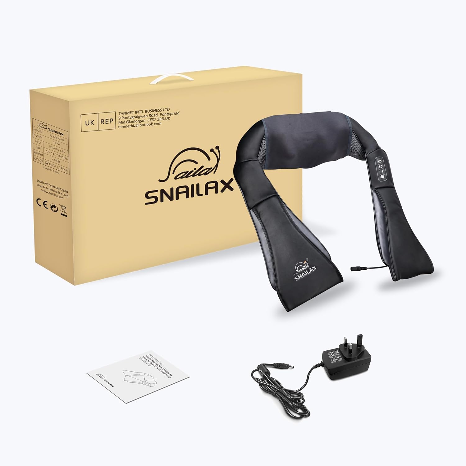 Snailax Cordless Massager - Shiatsu Neck and Shoulder Massager with Heat, FSA Eligible, Portable, Lumbar, Back Electric Massage Pillow, Christmas Gift - Image 9