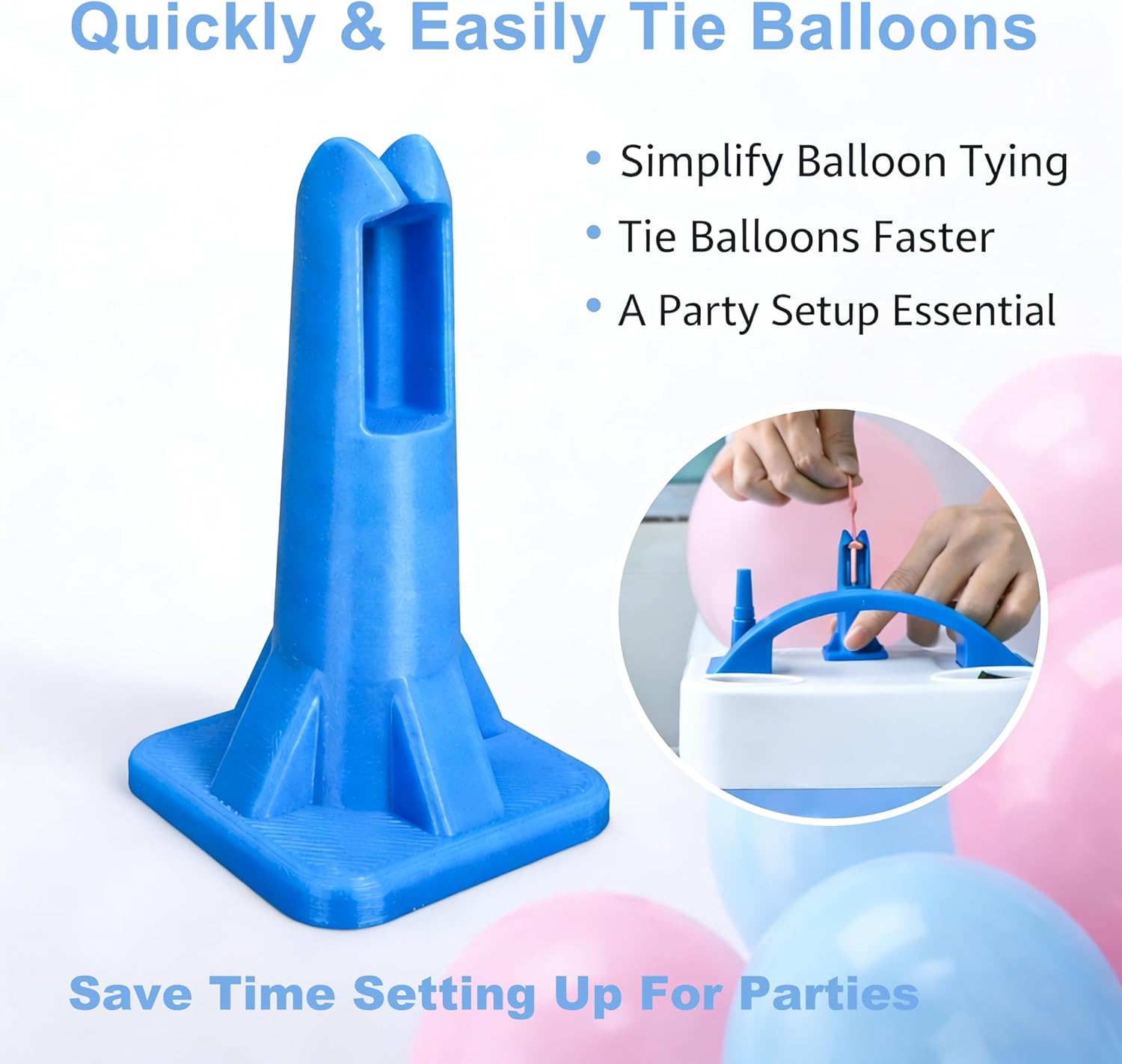 Electric Balloon Pump, Pump Electric, New Fast Balloon Tying Tool,Suitable for Party Decoration, Birthday Celebrations, Wedding Events