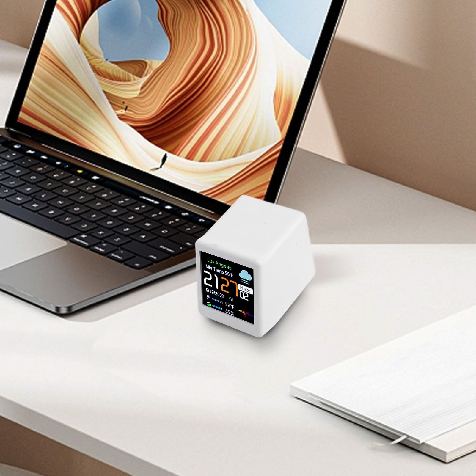 Amazon.com: Wi Fi Clock with LCD Display, DIY Programming Digital Clock, Crypto  Ticker Display with Calendar, Temperature, Weather Forecast for Home Office  Desk Decor (White) : Home & Kitchen