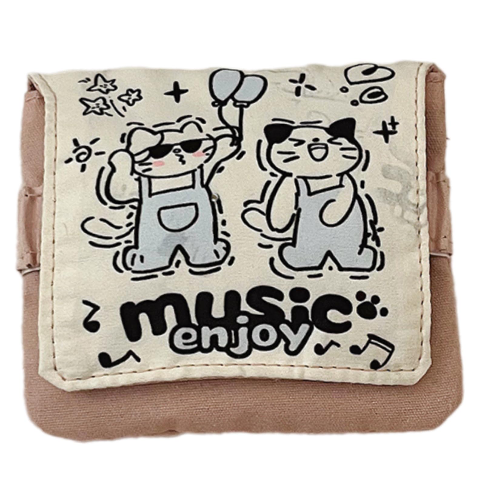 TOPFROP Cartoon Portable Storage Bag for Sanitary Napkins and Cosmetics Compact Organized Pouches for Travel or Daily Use