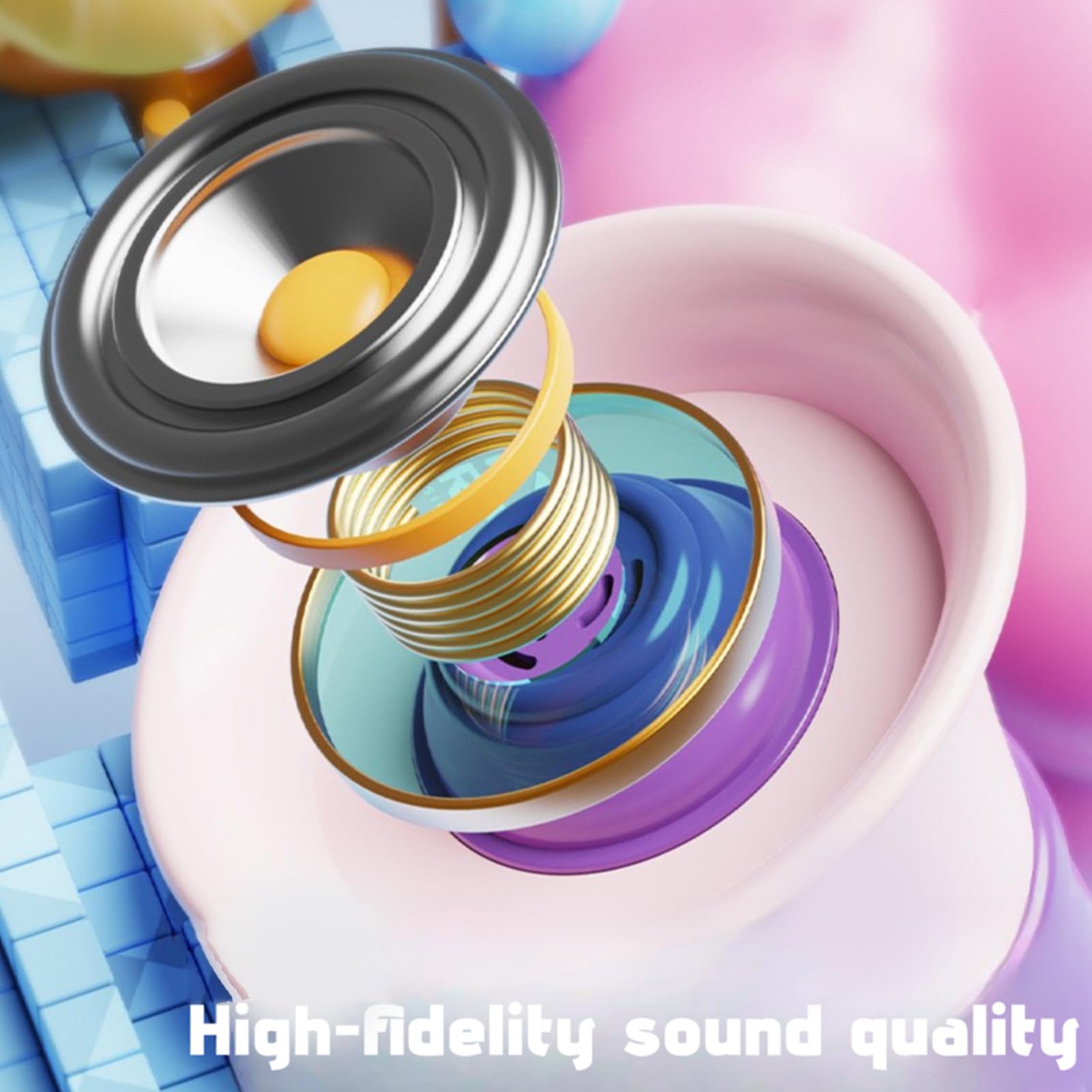 VELATEMOR Mini Megáfono con Grabación y Reproducción en Bucle, Altavoz Portátil de Mano para Eventos Al Aire, Escuela, Deportes, Venta - Incluye Batería y Cadena (Juguete) — view 6