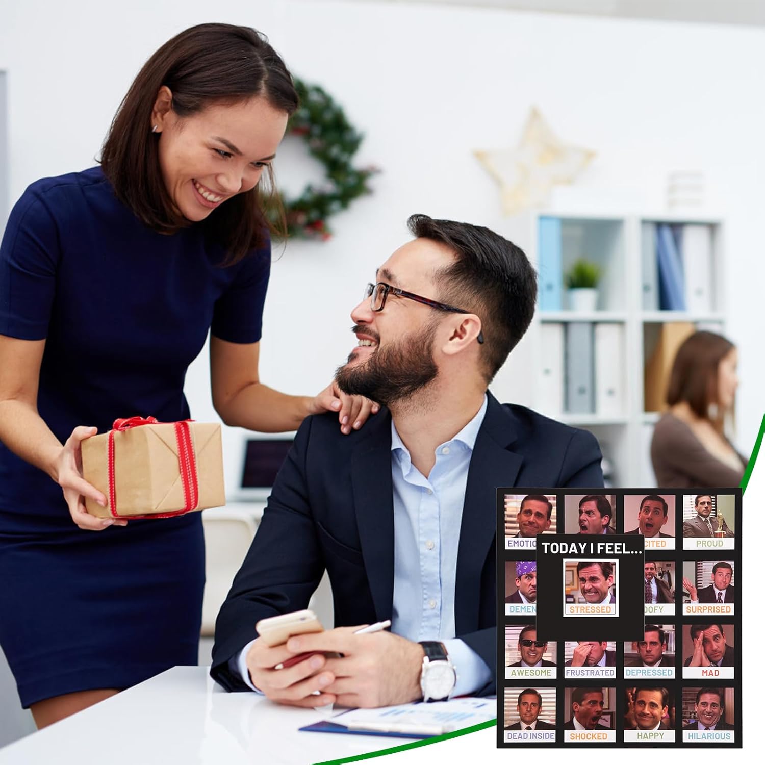 Office Magnetic Daily Mood Trackerフィーリングポスター、テレビ番組ファンへの面白いオフィスギフト、