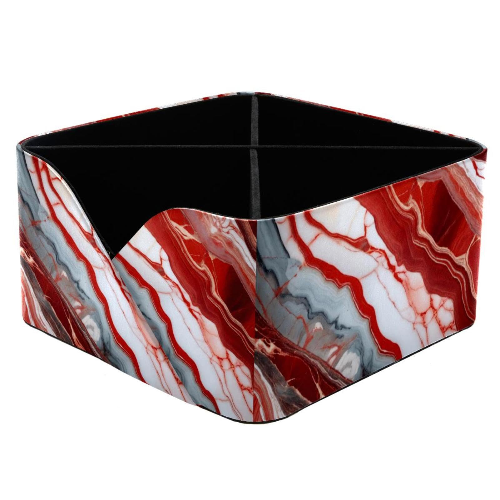 Boîte de rangement marbre rouge pour organiser vos essentiels