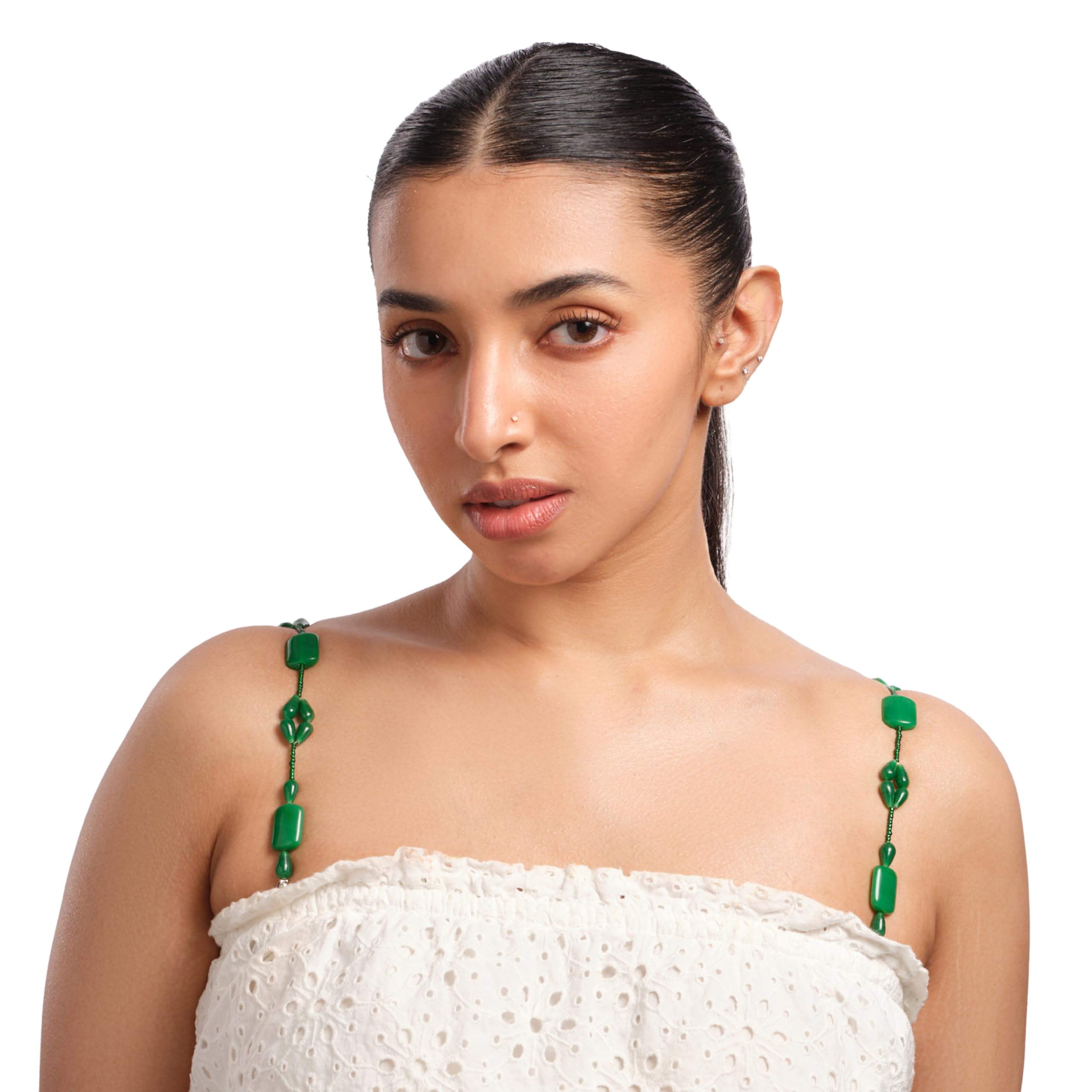 Beaded Bra Straps for Women | Summer Collection Fancy Detachable Shoulder Straps for Bra, Tops, Saree Blouses & Dresses | Handcrafted Adjustable Bra Straps with Metal Hooks-image-28