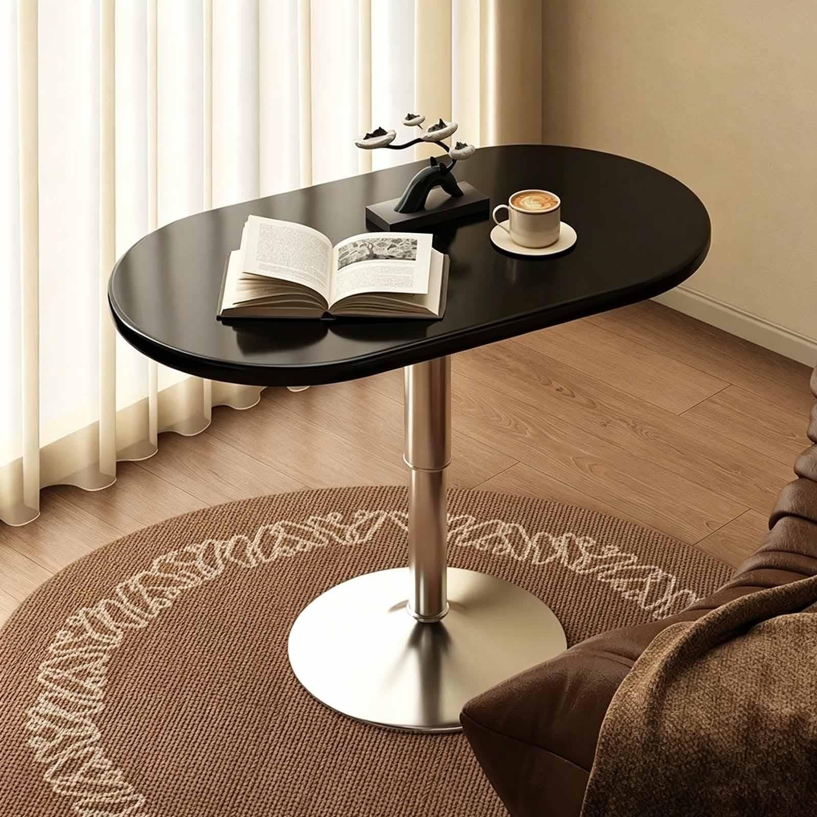 Table d'Appoint avec Plateau Réglable en Hauteur et Pivotant