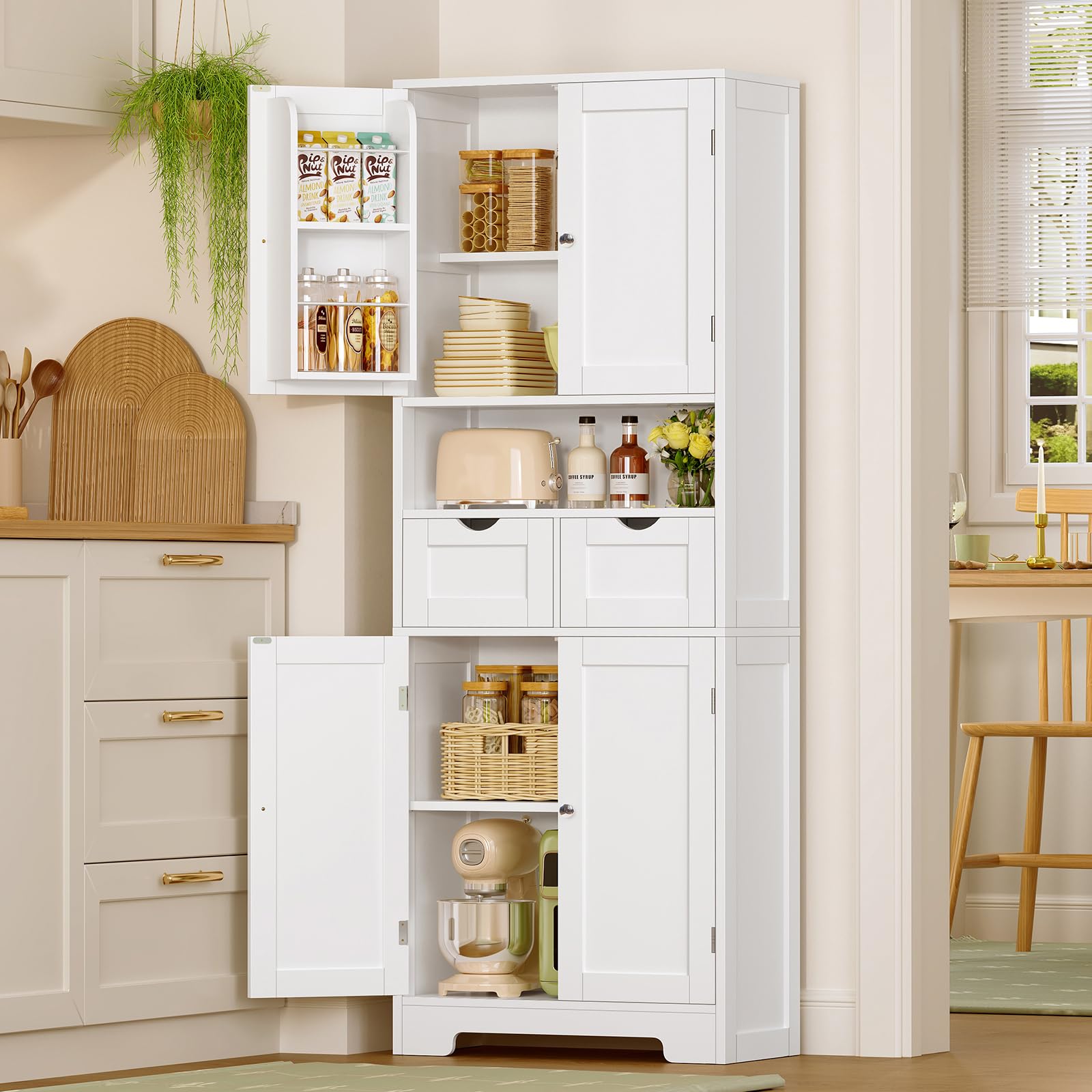 TEENFON 63.4 Inch Kitchen Pantry Cabinet