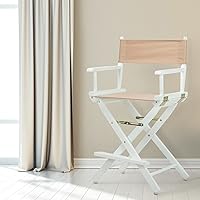 Vista 467 de Silla de Director de 18" Marco Blanco Lona Rosa