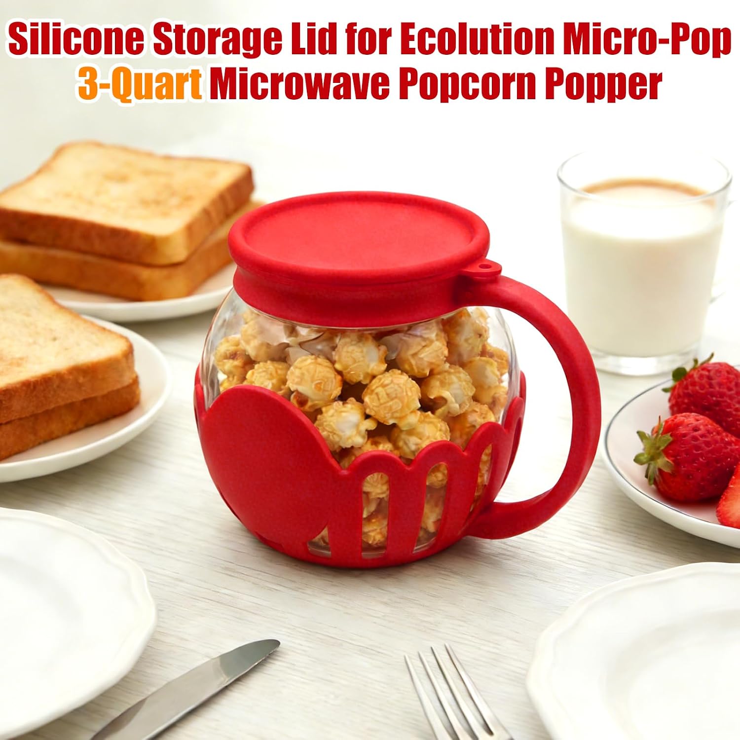 2pcs Silicone Storage Lid for Ecolution Micro Pop 3 Quart image 3